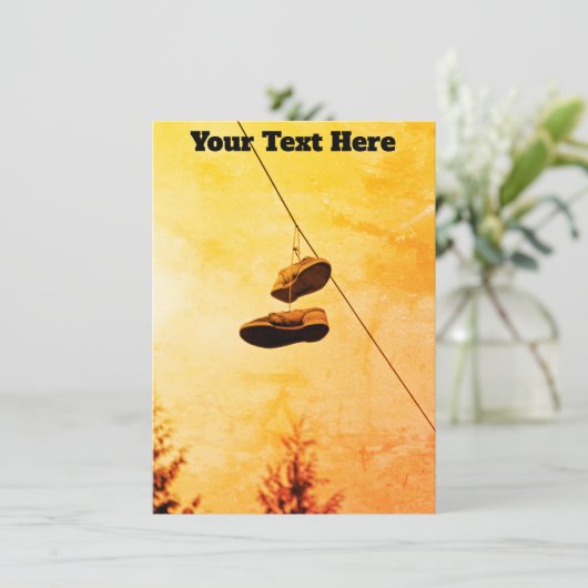 Anpassbare Hängeschuhkarte (Stehend Vorderseite)