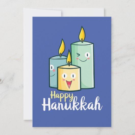Anpassbare Happy Hanukkah Einladung (Vorderseite)