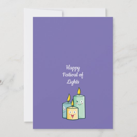 Anpassbare Happy Hanukkah Einladung (Rückseite)