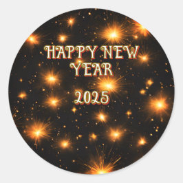 Anpassbare Happy New Year Round Stickers