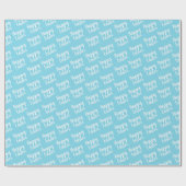 Anpassbare Happy Oaster Light Blue Geschenkpapier (Flach)