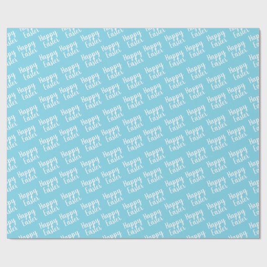 Anpassbare Happy Oaster Light Blue Geschenkpapier (Flach)