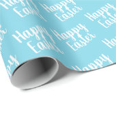 Anpassbare Happy Oaster Light Blue Geschenkpapier (Rolleneckpunkt)