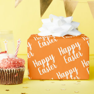 Anpassbare Happy Orange Geschenkpapier