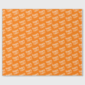 Anpassbare Happy Orange Geschenkpapier (Flach)
