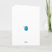 Anpassbare Happy Ostercard Bunny im Ei Karte (Rückseite)