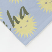 Anpassbare Happy Sun Muster Fleecedecke (Ecke)
