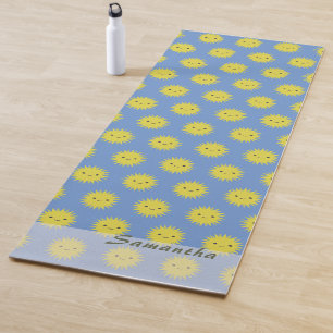 Anpassbare Happy Sun Muster Yogamatte