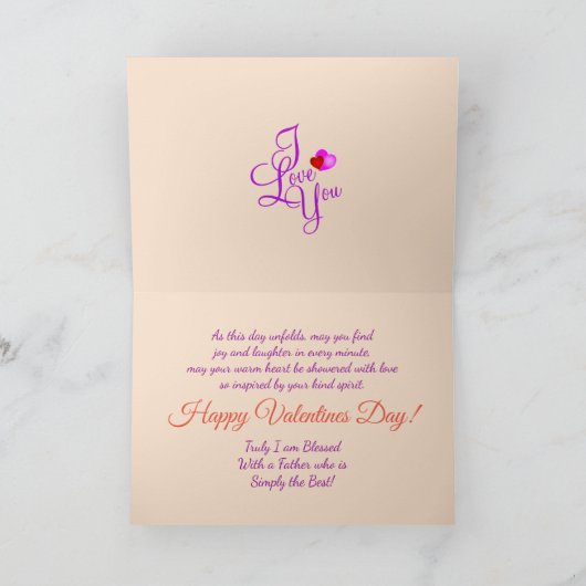 Anpassbare Happy Valentines Feiertagskarte (Innenseite)