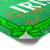 Anpassbare Hausbar Irish Pub Grün Poster (Ecke)