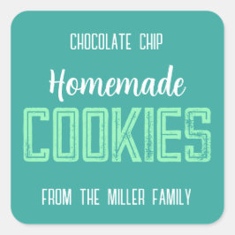 Anpassbare, hausgemachte Marke HM001_43rdv1 Quadratischer Aufkleber