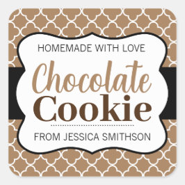 Anpassbare, hausgemachte Marke HM002_07sqv1 Quadratischer Aufkleber