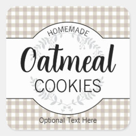 Anpassbare, hausgemachte Marke HM003_03sqv8 Quadratischer Aufkleber