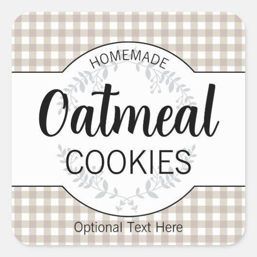 Anpassbare, hausgemachte Marke HM003_03sqv8 Quadratischer Aufkleber (Vorderseite)