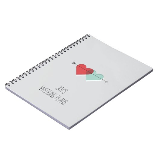 Anpassbare Hearts-Journal Notizblock (Linke Seite)