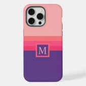 Anpassbare Hell-Dunkel-Rosa-Lila-Farbblock iPhone Hülle (Rückseite)
