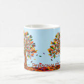 Anpassbare Herbstbaum-Warmfarben fallen Artwork ab Kaffeetasse (Mittel)