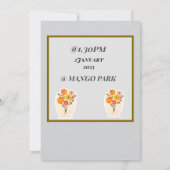 Anpassbare, herunterladbare Einladung zur Blumenho (Rückseite)