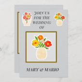 Anpassbare, herunterladbare Einladung zur Blumenho (Vorne/Hinten)