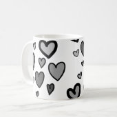 Anpassbare Herz-Kaffee-Tasse Kaffeetasse (Vorderseite Links)
