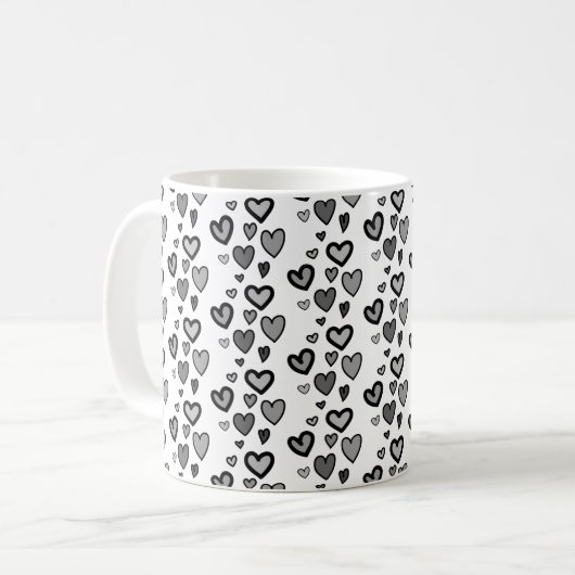 Anpassbare Herz-Kaffee-Tasse Kaffeetasse (Vorderseite Links)