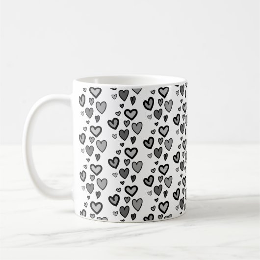 Anpassbare Herz-Kaffee-Tasse Kaffeetasse (Links)