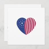 Anpassbare Herzen Amerikas Feiertagskarte (Vorne/Hinten)