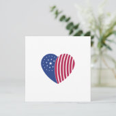 Anpassbare Herzen Amerikas Feiertagskarte (Stehend Vorderseite)