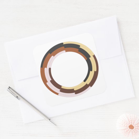 Anpassbare Hintergrundaufkleber Quadratischer Aufkleber (Umschlag)