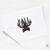 Anpassbare Hintergrundfarbe für Fall in Liebe Runder Aufkleber (Umschlag)