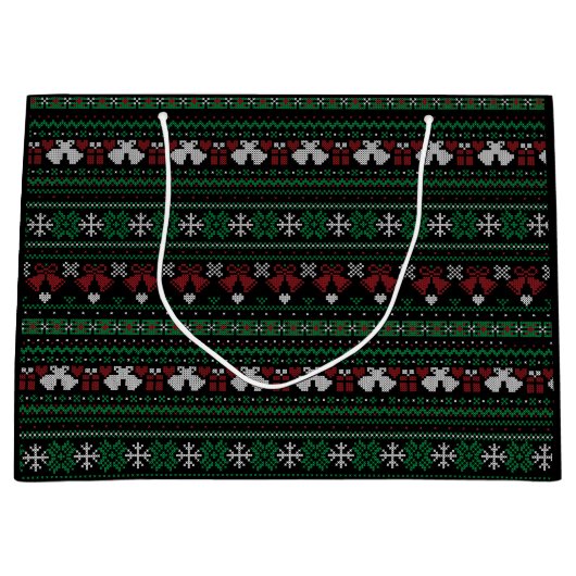 Anpassbare Hintergrundfarbe Meine Glocken sind gew Große Geschenktüte (Vorderseite)