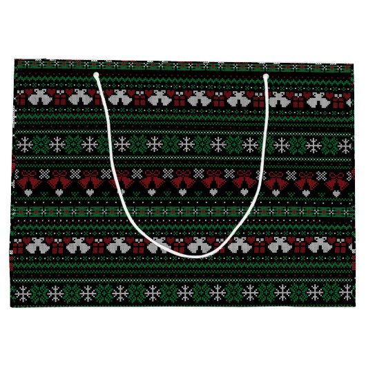 Anpassbare Hintergrundfarbe Meine Glocken sind gew Große Geschenktüte (Rückseite)