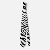 Anpassbare Hintergrundfarbe Zebra Krawatte (Vorderseite)