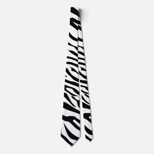 Anpassbare Hintergrundfarbe Zebra Krawatte (Vorderseite)