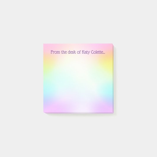 Anpassbare Hinweise für den Regenbogen-Endpunkt Post-it Klebezettel (Vorderseite)
