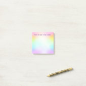 Anpassbare Hinweise für den Regenbogen-Endpunkt Post-it Klebezettel (Auf Schreibtisch)