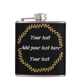 Anpassbare Hip-Flasche aus Edelstahl mit Elegan Flachmann (Vorderseite)