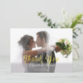 Anpassbare Hochzeit Dankeschön Karte (Stehend Vorderseite)