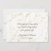 Anpassbare Hochzeit Dankeschön Karte (Rückseite)