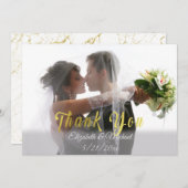 Anpassbare Hochzeit Dankeschön Karte (Vorne/Hinten)