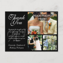 Anpassbare Hochzeit Dankeschön Karte 3 Bilder