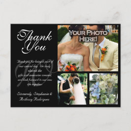 Anpassbare Hochzeit Dankeschön Karte 3 Bilder