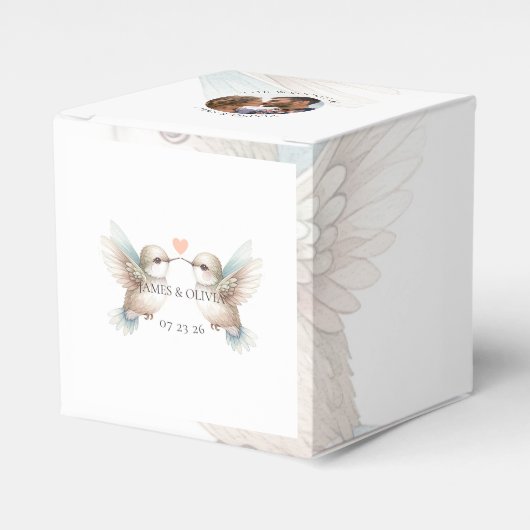 Anpassbare Hochzeit hinzufügen Foto Geschenkschachtel (Vorderseite)