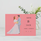 Anpassbare Hochzeit Save The Date (Stehend Vorderseite)