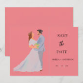 Anpassbare Hochzeit Save The Date (Vorne/Hinten)
