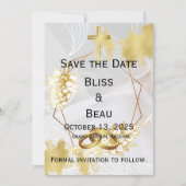 Anpassbare Hochzeit Speichern der Datumsvorlage Einladung (Vorderseite)