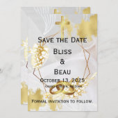 Anpassbare Hochzeit Speichern der Datumsvorlage Einladung (Vorne/Hinten)