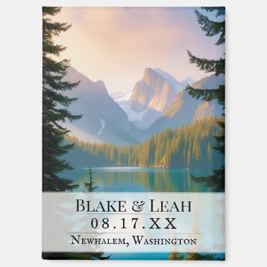 Anpassbare Hochzeit Speichern Sie das Datumsmagazi Magnet (Vorderseite)