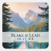 Anpassbare Hochzeitdatumsaufkleber