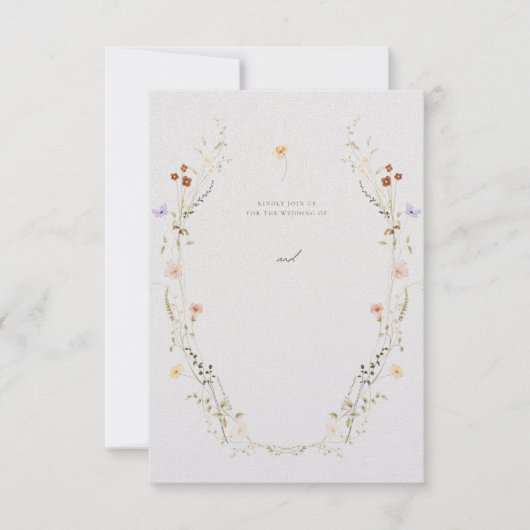 Anpassbare Hochzeitseinladung Einladung (Vorderseite)
